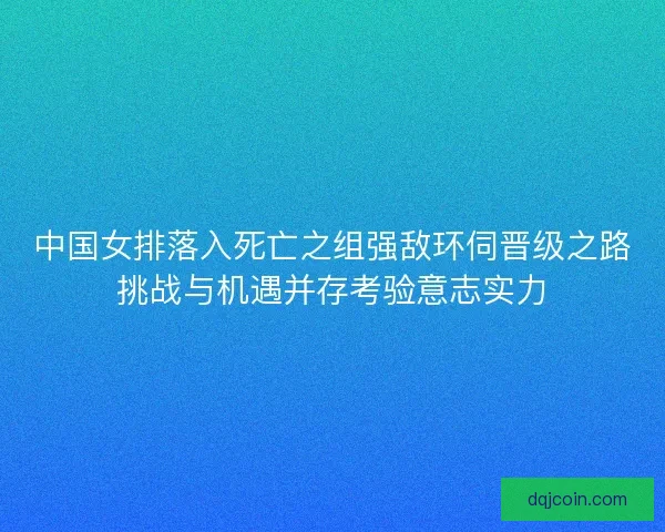 中国女排落入死亡之组强敌环伺晋级之路挑战与机遇并存考验意志实力