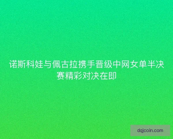 诺斯科娃与佩古拉携手晋级中网女单半决赛精彩对决在即